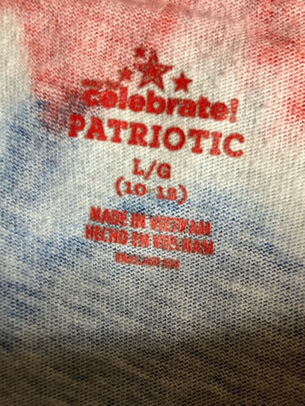 Girls Red & Blue Tie-Dye Star Fringe Tank Top - Picture 2 of 8